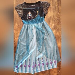 Disney Anna Frozen Teal and Black Princess Costume Dress